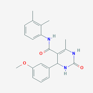 molecular formula C21H23N3O3 B482025 N-(2,3-dimethylphenyl)-4-(3-methoxyphenyl)-6-methyl-2-oxo-1,2,3,4-tetrahydropyrimidine-5-carboxamide CAS No. 361182-47-0