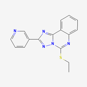molecular formula C16H13N5S B4820254 5-(ethylthio)-2-(3-pyridinyl)[1,2,4]triazolo[1,5-c]quinazoline 