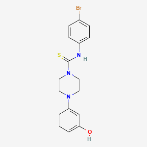 molecular formula C17H18BrN3OS B4820276 N-(4-bromophenyl)-4-(3-hydroxyphenyl)-1-piperazinecarbothioamide 