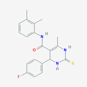 molecular formula C20H20FN3OS B482028 N-(2,3-dimethylphenyl)-6-(4-fluorophenyl)-4-methyl-2-sulfanyl-1,6-dihydropyrimidine-5-carboxamide CAS No. 373611-15-5