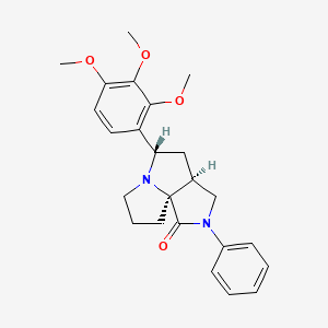 molecular formula C24H28N2O4 B4820295 (3aS*,5S*,9aS*)-2-phenyl-5-(2,3,4-trimethoxyphenyl)hexahydro-7H-pyrrolo[3,4-g]pyrrolizin-1(2H)-one 