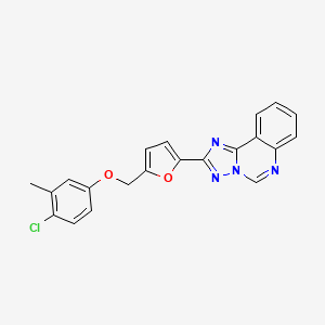 molecular formula C21H15ClN4O2 B4820308 2-{5-[(4-chloro-3-methylphenoxy)methyl]-2-furyl}[1,2,4]triazolo[1,5-c]quinazoline 