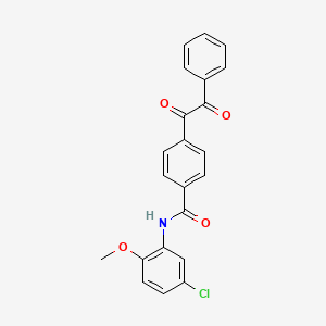 molecular formula C22H16ClNO4 B4820313 N-(5-chloro-2-methoxyphenyl)-4-[oxo(phenyl)acetyl]benzamide 