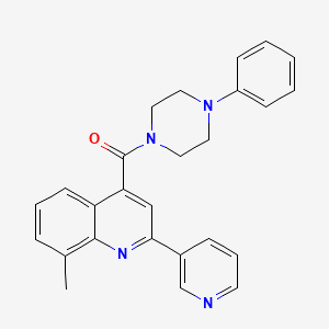 molecular formula C26H24N4O B4820345 8-methyl-4-[(4-phenyl-1-piperazinyl)carbonyl]-2-(3-pyridinyl)quinoline 