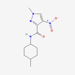 molecular formula C12H18N4O3 B4820361 1-methyl-N-(4-methylcyclohexyl)-4-nitro-1H-pyrazole-3-carboxamide 