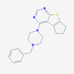molecular formula C20H22N4S B482037 4-(4-benzyl-1-piperazinyl)-6,7-dihydro-5H-cyclopenta[4,5]thieno[2,3-d]pyrimidine CAS No. 406201-36-3