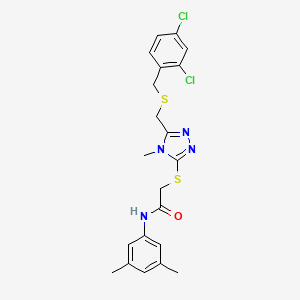 2-[(5-{[(2,4-dichlorobenzyl)thio]methyl}-4-methyl-4H-1,2,4-triazol-3-yl)thio]-N-(3,5-dimethylphenyl)acetamide