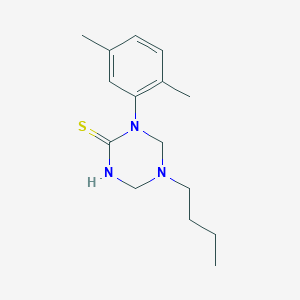 molecular formula C15H23N3S B4820392 5-butyl-1-(2,5-dimethylphenyl)-1,3,5-triazinane-2-thione 