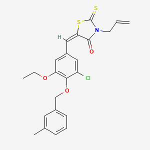 molecular formula C23H22ClNO3S2 B4820397 3-allyl-5-{3-chloro-5-ethoxy-4-[(3-methylbenzyl)oxy]benzylidene}-2-thioxo-1,3-thiazolidin-4-one 