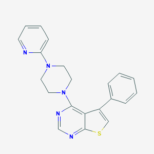 molecular formula C21H19N5S B482040 5-Phenyl-4-[4-(2-pyridinyl)-1-piperazinyl]thieno[2,3-d]pyrimidine CAS No. 383899-19-2