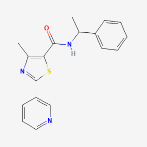 4-methyl-N-(1-phenylethyl)-2-(3-pyridinyl)-1,3-thiazole-5-carboxamide