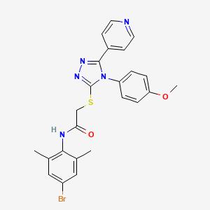 molecular formula C24H22BrN5O2S B4820427 N-(4-bromo-2,6-dimethylphenyl)-2-{[4-(4-methoxyphenyl)-5-(4-pyridinyl)-4H-1,2,4-triazol-3-yl]thio}acetamide 
