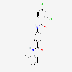 molecular formula C21H16Cl2N2O2 B4820431 2,4-dichloro-N-(4-{[(2-methylphenyl)amino]carbonyl}phenyl)benzamide 