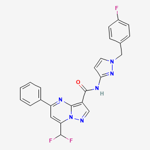 7-(difluoromethyl)-N-[1-(4-fluorobenzyl)-1H-pyrazol-3-yl]-5-phenylpyrazolo[1,5-a]pyrimidine-3-carboxamide