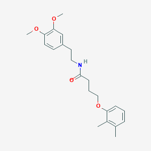 molecular formula C22H29NO4 B4820495 N-[2-(3,4-dimethoxyphenyl)ethyl]-4-(2,3-dimethylphenoxy)butanamide 