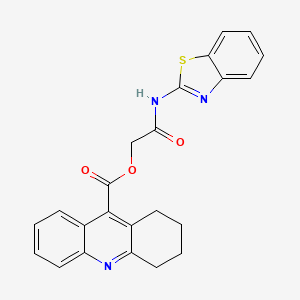 2-(1,3-benzothiazol-2-ylamino)-2-oxoethyl 1,2,3,4-tetrahydro-9-acridinecarboxylate