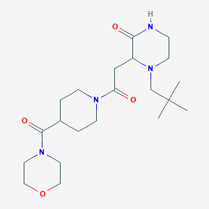 molecular formula C21H36N4O4 B4820570 4-(2,2-dimethylpropyl)-3-{2-[4-(4-morpholinylcarbonyl)-1-piperidinyl]-2-oxoethyl}-2-piperazinone 