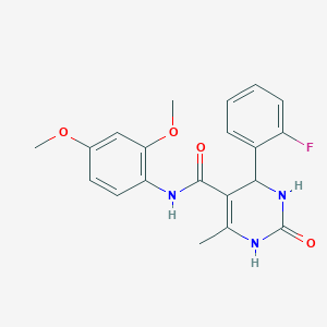 molecular formula C20H20FN3O4 B482058 N-(2,4-dimethoxyphenyl)-6-(2-fluorophenyl)-2-hydroxy-4-methyl-1,6-dihydropyrimidine-5-carboxamide CAS No. 421576-68-3