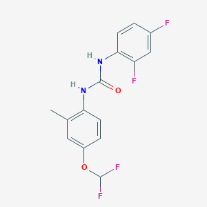molecular formula C15H12F4N2O2 B4820589 N-[4-(difluoromethoxy)-2-methylphenyl]-N'-(2,4-difluorophenyl)urea 