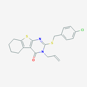 3-allyl-2-[(4-chlorobenzyl)sulfanyl]-5,6,7,8-tetrahydro[1]benzothieno[2,3-d]pyrimidin-4(3H)-one