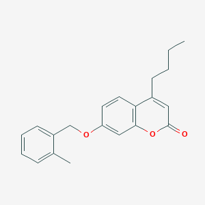 molecular formula C21H22O3 B4820613 4-butyl-7-[(2-methylbenzyl)oxy]-2H-chromen-2-one 