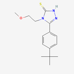 molecular formula C15H21N3OS B4820623 5-(4-tert-butylphenyl)-4-(2-methoxyethyl)-2,4-dihydro-3H-1,2,4-triazole-3-thione 