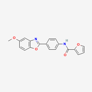 molecular formula C19H14N2O4 B4820650 N-[4-(5-methoxy-1,3-benzoxazol-2-yl)phenyl]-2-furamide 