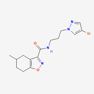 molecular formula C15H19BrN4O2 B4820667 N-[3-(4-bromo-1H-pyrazol-1-yl)propyl]-5-methyl-4,5,6,7-tetrahydro-1,2-benzisoxazole-3-carboxamide 