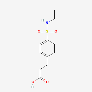 molecular formula C11H15NO4S B4820685 3-{4-[(ethylamino)sulfonyl]phenyl}propanoic acid 