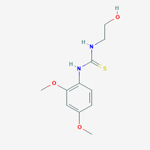 molecular formula C11H16N2O3S B4820692 N-(2,4-dimethoxyphenyl)-N'-(2-hydroxyethyl)thiourea CAS No. 56485-38-2