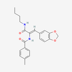 N-{2-(1,3-benzodioxol-5-yl)-1-[(butylamino)carbonyl]vinyl}-4-methylbenzamide