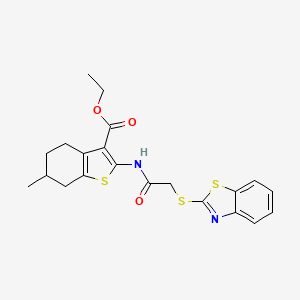 ethyl 2-{[(1,3-benzothiazol-2-ylthio)acetyl]amino}-6-methyl-4,5,6,7-tetrahydro-1-benzothiophene-3-carboxylate