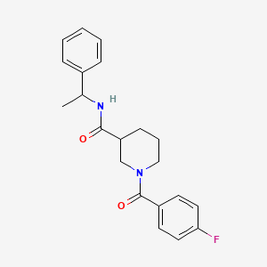 molecular formula C21H23FN2O2 B4820713 1-(4-fluorobenzoyl)-N-(1-phenylethyl)-3-piperidinecarboxamide 