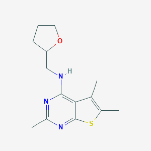 (Oxolan-2-ylmethyl)(2,5,6-trimethylthiopheno[3,2-e]pyrimidin-4-yl)amine