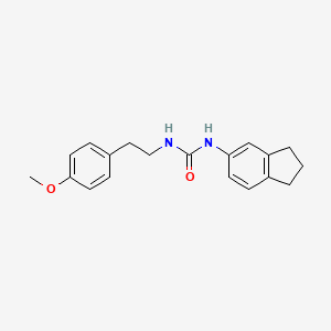 molecular formula C19H22N2O2 B4820742 N-(2,3-dihydro-1H-inden-5-yl)-N'-[2-(4-methoxyphenyl)ethyl]urea 