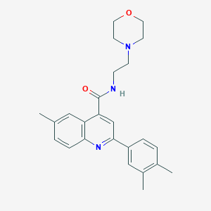 2-(3,4-dimethylphenyl)-6-methyl-N-[2-(4-morpholinyl)ethyl]-4-quinolinecarboxamide