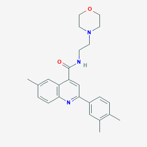 molecular formula C25H29N3O2 B4820754 2-(3,4-dimethylphenyl)-6-methyl-N-[2-(4-morpholinyl)ethyl]-4-quinolinecarboxamide 