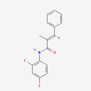 molecular formula C16H13F2NO B4820770 N-(2,4-difluorophenyl)-2-methyl-3-phenylacrylamide 