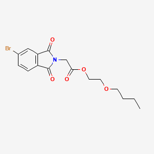 molecular formula C16H18BrNO5 B4820780 2-butoxyethyl (5-bromo-1,3-dioxo-1,3-dihydro-2H-isoindol-2-yl)acetate 