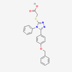 ({5-[4-(benzyloxy)phenyl]-4-phenyl-4H-1,2,4-triazol-3-yl}thio)acetic acid