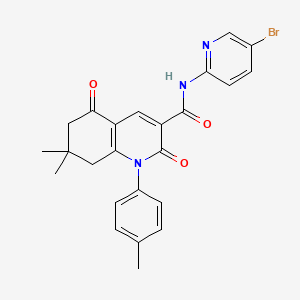 N-(5-bromo-2-pyridinyl)-7,7-dimethyl-1-(4-methylphenyl)-2,5-dioxo-1,2,5,6,7,8-hexahydro-3-quinolinecarboxamide