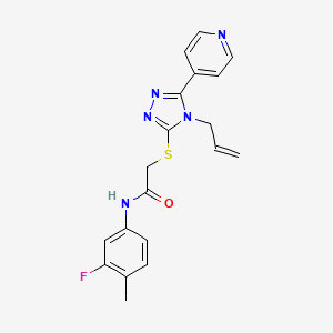 molecular formula C19H18FN5OS B4820821 2-{[4-allyl-5-(4-pyridinyl)-4H-1,2,4-triazol-3-yl]thio}-N-(3-fluoro-4-methylphenyl)acetamide 