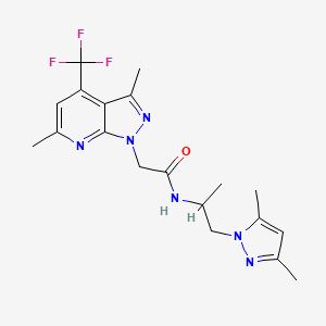 N-[2-(3,5-dimethyl-1H-pyrazol-1-yl)-1-methylethyl]-2-[3,6-dimethyl-4-(trifluoromethyl)-1H-pyrazolo[3,4-b]pyridin-1-yl]acetamide