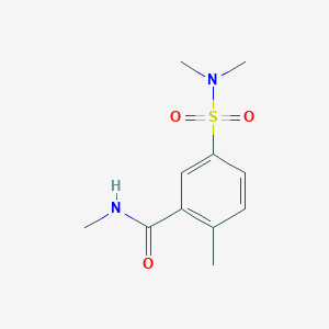 molecular formula C11H16N2O3S B4820858 5-[(dimethylamino)sulfonyl]-N,2-dimethylbenzamide 
