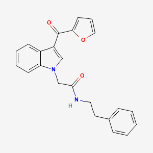 molecular formula C23H20N2O3 B4820873 2-[3-(2-furoyl)-1H-indol-1-yl]-N-(2-phenylethyl)acetamide 