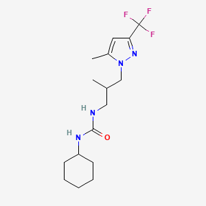 N-cyclohexyl-N'-{2-methyl-3-[5-methyl-3-(trifluoromethyl)-1H-pyrazol-1-yl]propyl}urea