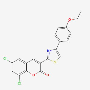 molecular formula C20H13Cl2NO3S B4820894 6,8-dichloro-3-[4-(4-ethoxyphenyl)-1,3-thiazol-2-yl]-2H-chromen-2-one 