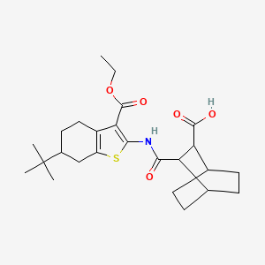 3-({[6-tert-butyl-3-(ethoxycarbonyl)-4,5,6,7-tetrahydro-1-benzothien-2-yl]amino}carbonyl)bicyclo[2.2.2]octane-2-carboxylic acid