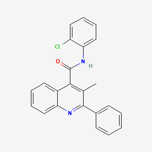 molecular formula C23H17ClN2O B4820913 N-(2-chlorophenyl)-3-methyl-2-phenyl-4-quinolinecarboxamide 