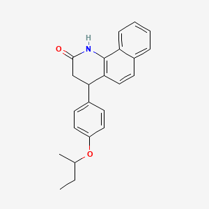 molecular formula C23H23NO2 B4820928 4-(4-sec-butoxyphenyl)-3,4-dihydrobenzo[h]quinolin-2(1H)-one 